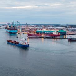 Det containeriserade exportgodset minskade minimalt och det volymerna på importsidan ökade stort under året. Foto: Göteborgs Hamn