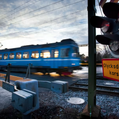 SL bygger två planskilda korsningar som ska öka säkerheten på och kring Roslagsbanan. Foto: SL