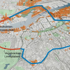 Det blir ytterligare en älvförbindelse i Göteborg mellan Linnéplatsen och Lindholmen. Bild: Göteborgs Stad Trafikkontoret