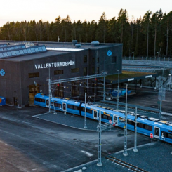 98,9 procent punktlighet då Transdev började köra Roslagsbanan. Foto: Transdev