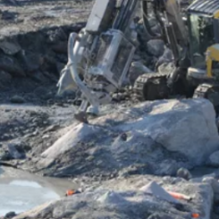 Norrbotniabanans tunnel genom Ersmarksberget påbörjas. Foto: Trafikverket