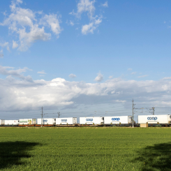 Coop testar fullastat godståg 838 meter långt. Foto: Coop