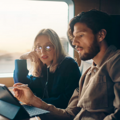 Affärsresandet på järnväg närmar sig samma nivå som under 2019. Foto: SJ