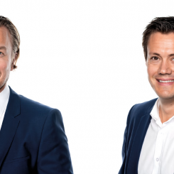 Joakim Sundh, ny vd för MTR Pendeltågen och Filip Johansson ny vd för MTRX. Foto: MTR