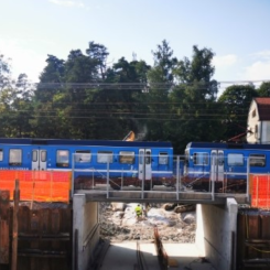 Arbetet på Roslagsbanan har pågått i princip dygnet runt. Foto: Region Stockholm