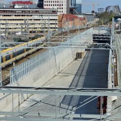 Spårarbeten i Almedal. Foto: Trafikverket