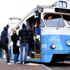 Spårvagnsmodell M29 har trafikerat Göteborgs gator sedan 1969. Foto: Göteborgs Spårvägar