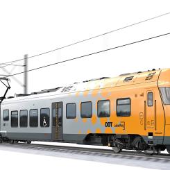 Tågen kommer att ha en topphastighet på 160 kilometer i timmen, vilket möjliggör nya servicemöjligheter på det statliga järnvägsnätet. Lokaltog förväntar sig att de nya tågen levereras av Stadler mellan fjärde kvartalet 2027 och slutet av 2028. Den slutgiltiga leveransplanen fastställs vid årets slut. Bild: STADLER