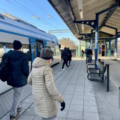 Trafikverket bygger en ny stationsentré i Häggvik, vilket påverkar trafiken i sommar. Foto: Stina Wickenberg