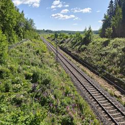 Finskt järnvägsspår. Foto: Väylävirasto