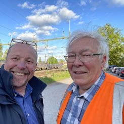 Otto Nilsson Inlandsbanan AB och Lars Yngström Tågåkeriet i Bergslagen AB. Foto: Inlandsbanan