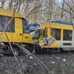 Platsen efter tågolyckan norr om Hillerød i Danmark. Foto: Presse-foto.dk