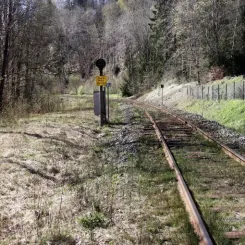 Regeringen har beslutat att stoppa byggandet av den nya järnvägen mellan Byarum och Tenhult i norra Småland. Foto: Trafikverket