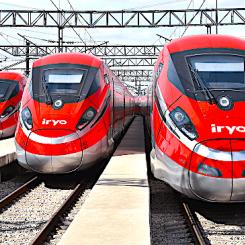 ETR1000-tåget, som når en hastighet på 300 km/h och potentiellt 400 km/h utan begränsningar, är inte bara Europas snabbaste, utan har också bidragit till att locka resenärer från flyget. På bara nio månader ökade resandet med 57 procent mellan Paris och Milano. Foto: IRYO