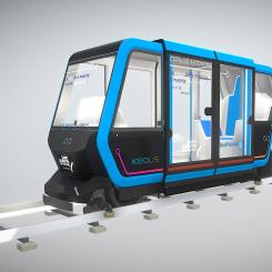 Urbanloop är autonom järnvägstransport  : små fordon som styrs av artificiell intelligens algoritmer som tillåter säker, non-stop och non-connecting resor. Dessa fordon, eller "kapslar", fungerar utan batteri tack vare en mycket låg spänningsmatning via skenorna. En revolution när det gäller kolfri rörlighet. Foto: Urbanloop-projekt