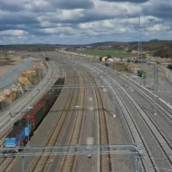 Varbergstunnelns spårområde Foto: Implenia Sverige AB/Trafikverket