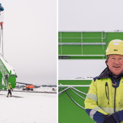 – Detta är vår största kranaffär någonsin, både i volym och teknisk komplexitet, säger Ove Wetterskog, CERTEX säljare och kranexpert. Foto: Vossloh