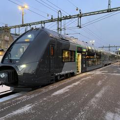 SJs upprustade och moderniserade dubbeldäckare på Gävle centralstation. Foto: SJ