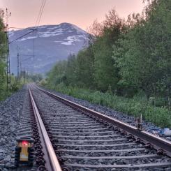 Mittbanans vackra omgivning - plats för reparations-projektet utfört av Geobear strax öster om Åre.