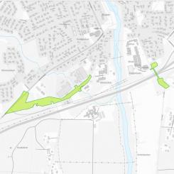 Samråd pågår för en detaljplan i Sävar. Karta: Umeå kommun