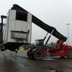 Sandahls driver kombiterminalen i Västerås med egna produktionsresurser. Foto: Västerås Kombiterminal/Jernhusen